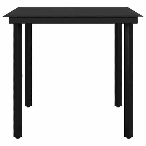 Maison Exclusive - Trädgårds matsalsset med kuddar 3 delar Flätad resin Glas
