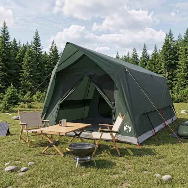 Tält - EXKLUSIVT HUS - Tunnel tält - 10 platser - Polyester och stål - Armégrön