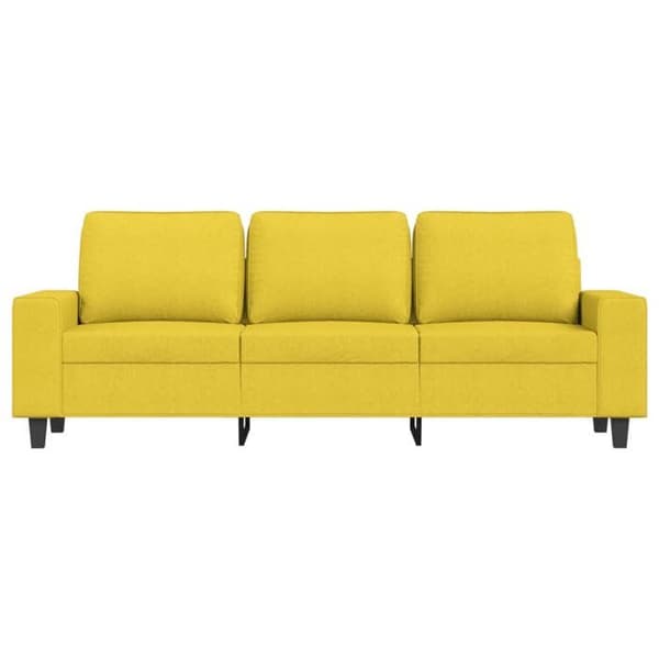 Maison Exclusive - Soffa 3-sits Gul ljus 180 cm Tyg