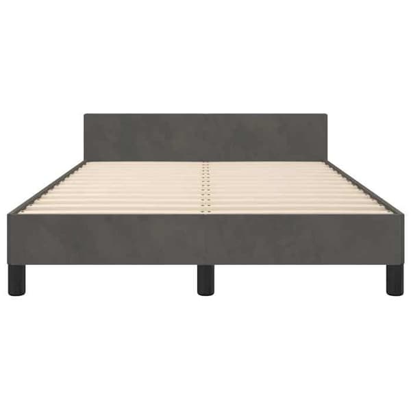 Maison Exclusive - Sängram utan madrass mörkgrå 120x200 cm sammet