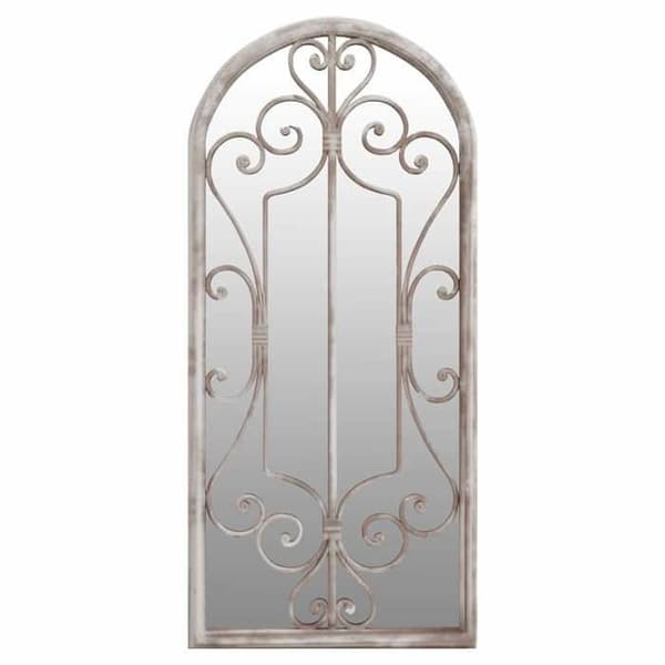 Maison Exclusive - Trädgårdspegel Sand 100x45cm Järn för utomhusbruk