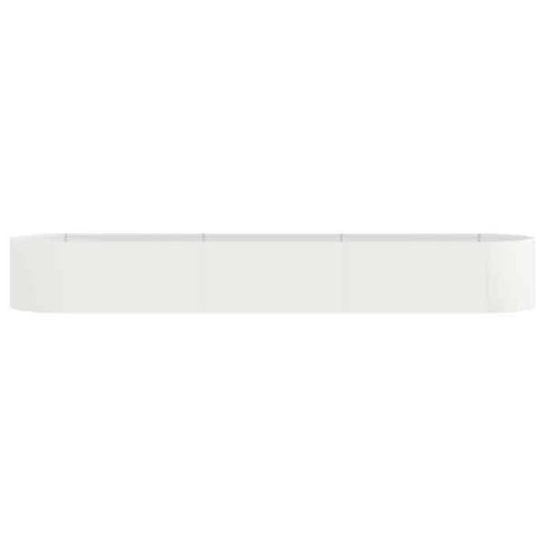 Maison Exclusive - Höjd trädgård vit 300 x 40 x 40 cm stål