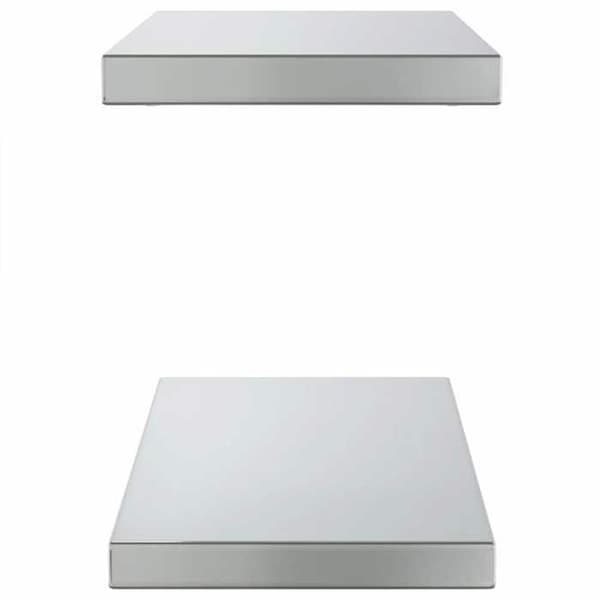 Væghylder - EKSKLUSIV HUS - 50 x 23,5 cm (sæt af 2) - Rustfrit stål - Sølvfarvet - Pladsbesparende silver-