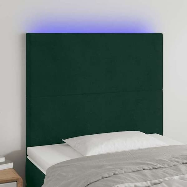 Maison Exclusive - LED-pääty, tummanvihreä 100x5x118/128 cm sametti Mörkgrön