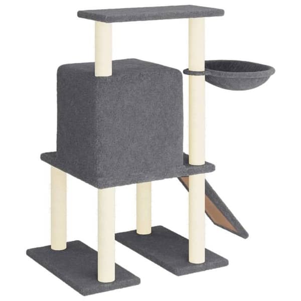 Maison Exclusive - Kattträd med sisal klöstrumpor i mörkgrå 96,5 cm mörkgrå