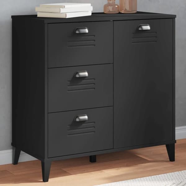 Maison Exclusive - Buffé VIKEN svart 80x40x80 cm ingenjörsträ