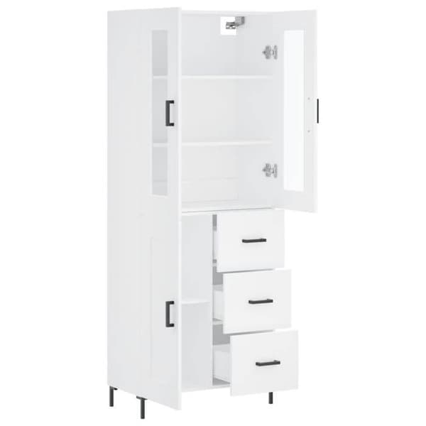 Maison Exclusive - Buffé hög Vit 69,5x34x180 cm Ingenjörsträ