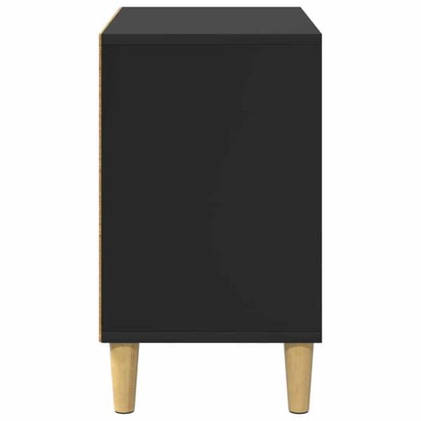 Kattemiljø - EKSKLUSIVT HUS - 51 x 30 x 52 cm - Ingeniørtræ - Sort - Moderne design Svart