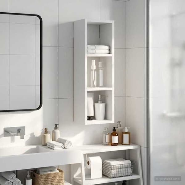 Maison Exclusive - Väggskåp för badrum Vit 20 x 16 x 62,5 cm Vit
