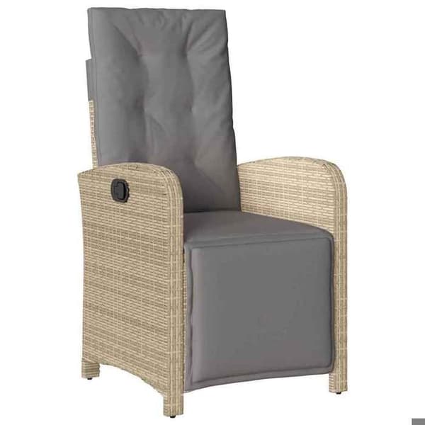 Maison Exclusive - 7 pc spisestue sæt til haven i beige polyrotin beige