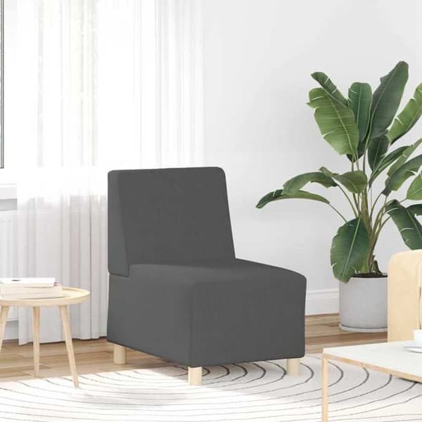 Maison Exclusive - Modulerbar Soffa Enhet Utan Armstöd 2 st Mörkgrå