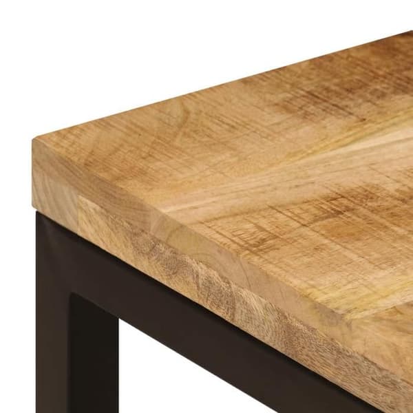 Maison Exclusive - Sofabord 100x50x35 cm Solid mangotræ og stål
