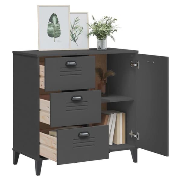 Maison Exclusive - Buffet VIKEN grå antracit 80x40x80 cm ingeniørtræ