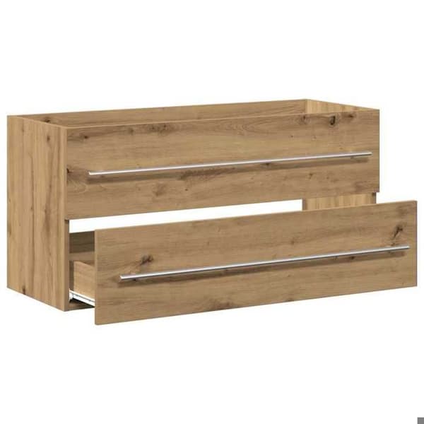 Maison Exclusive - Badeværelsesmøbel under vask i massivt egetræ 100 x 38,5 x 48 cm ingeniørtræ