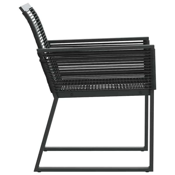 Maison Exclusive - Havestole sæt af 4 sort flettet resin