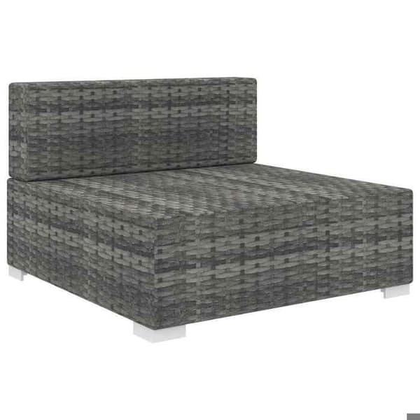 Maison Exclusive - Central sektion sofa 1 stk og puder i fletværk Grå Grå