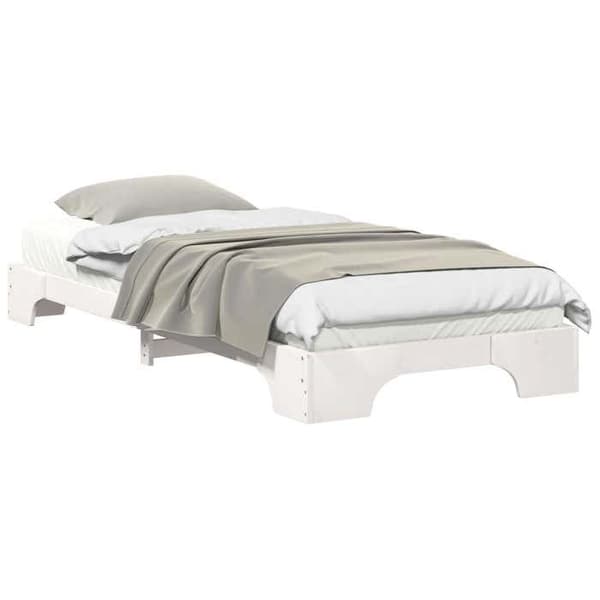Maison Exclusive - Sängram Vit 90 x 220 cm Massivt trä