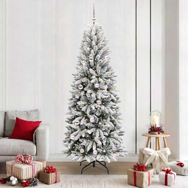 Maison Exclusive - Konstgjord Julgran Vit 210 cm