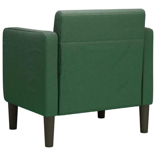Stol - EKSKLUSIV HUS - Sofa-stol - Mørkegrøn - Fløjl - 54 cm - Armlæn Mörkgrön