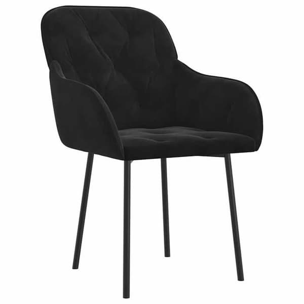 Maison Exclusive - Ruokatuolit 2 kpl Musta Sametti