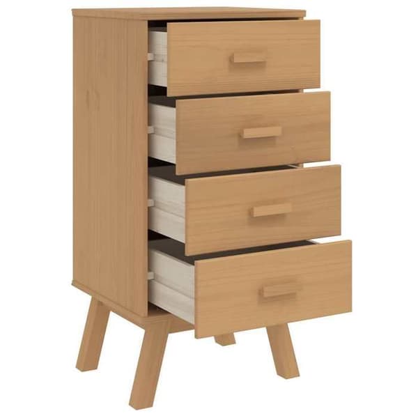 Maison Exclusive - Natbord OLDEN brun solid fyrretræ kastanj
