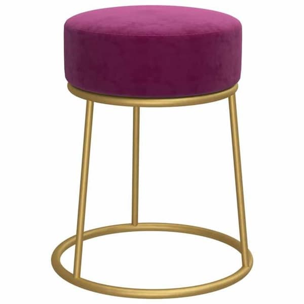 Maison Exclusive - Pyöreä violetti samettijakkara Violett
