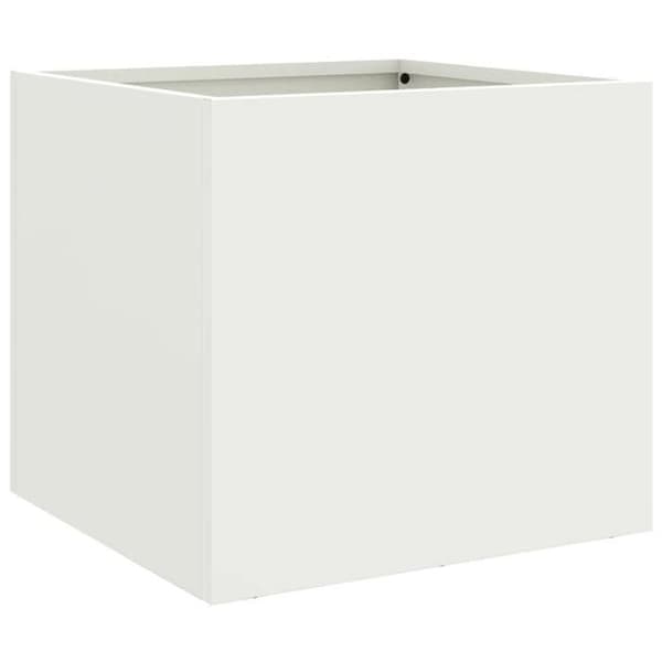 Maison Exclusive - Vit kruka 32x30x29 cm stål