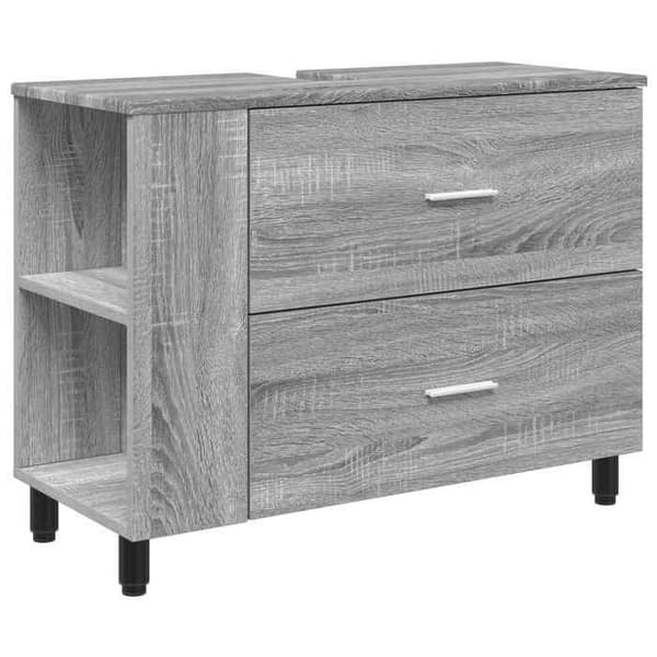 Maison Exclusive - Sonoma grå badrumsvanitet enhet 80 x 35 x 60 cm Sonoma grå