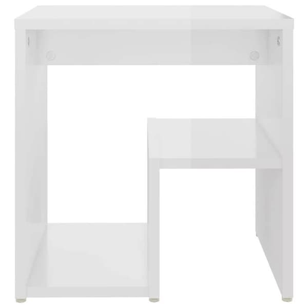 Maison Exclusive - Sängbord vit glans 40x30x40 cm ingenjörsträ Strålande vit