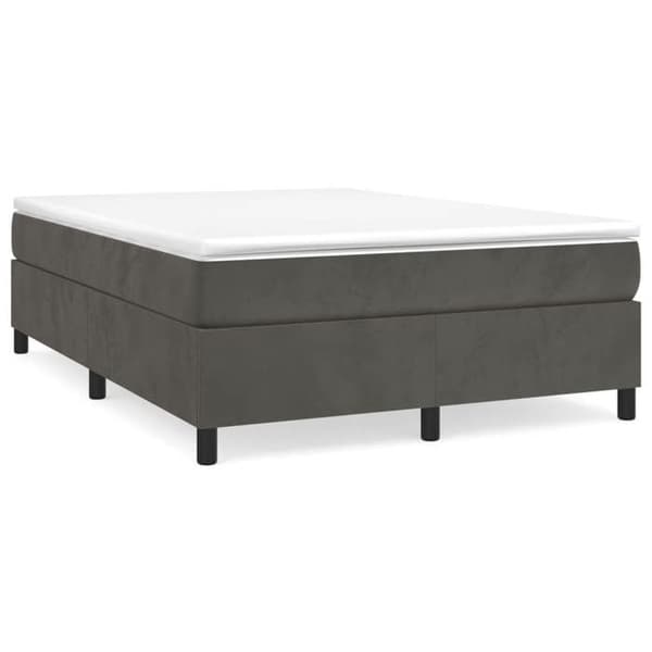 Senge ramme - Eksklusiv Hus - Blød fløjl - 140x190 cm - 2 pladser - Mørkegrå mörkgrå