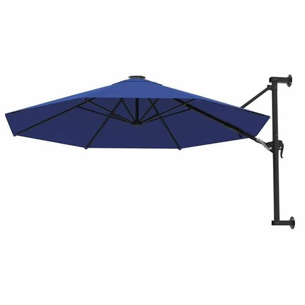 Maison Exclusive - Väggparasol med metallstolpe 300 cm Blå