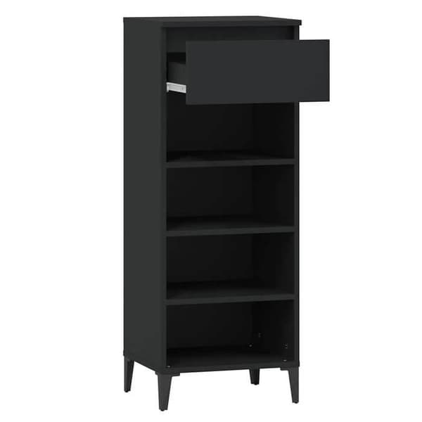 Maison Exclusive - Skohylde Sort 40x36x105 cm Ingeniørtræ