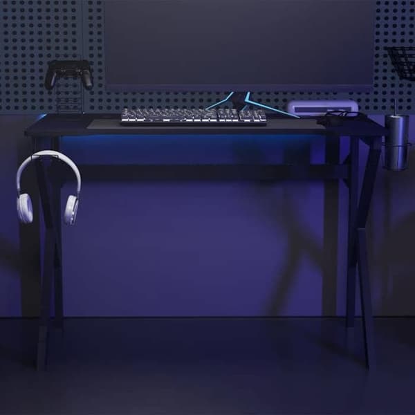 Maison Exclusive - Spilbord med K-formede ben Sort 110x60x75 cm