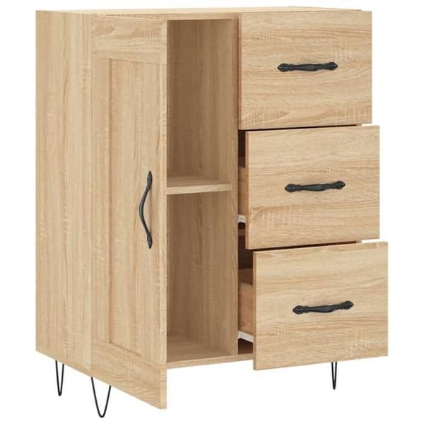 Maison Exclusive - Buffé ek sonoma 69,5x34x90 cm ingenjörsträ