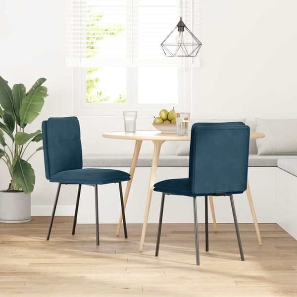 Maison Exclusive - Ruokatuolit 2 kpl Sininen Sametti