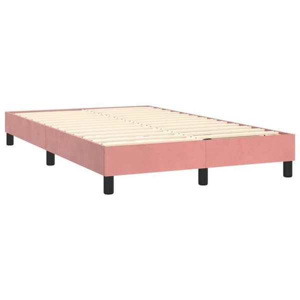 Sengestel - EKSKLUSIV HUS - 120x200 cm - Blødt velour - Lamelseng - Rosa Ros