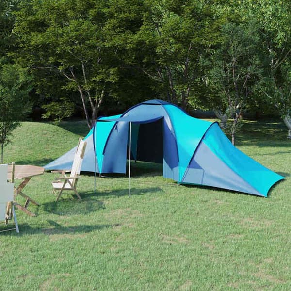 Maison Exclusive - Campingtelt til 6 personer blå og lyseblå
