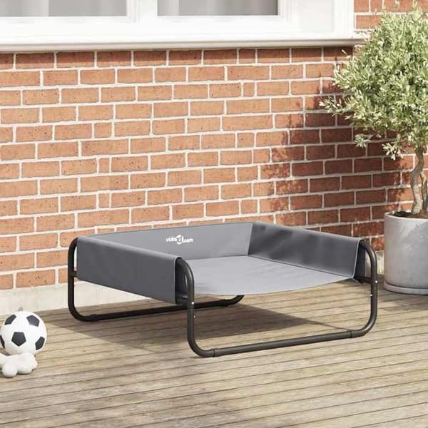 Maison Exclusive - Hundsäng Ljusgrå 75 x 75 x 30 cm Stål