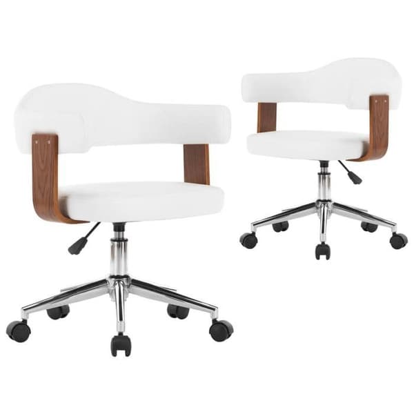 Maison Exclusive - Snurrbara matstolar set om 2 i böjd trä och konstläder