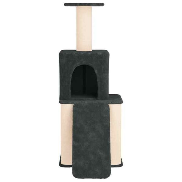 Maison Exclusive - Kattträd med sisal klöspålar Mörkgrå 146 cm
