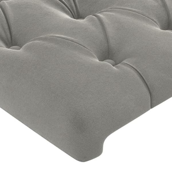 Maison Exclusive - LED-päätyharso Vaaleanharmaa 93x16x118/128 cm Sametti ljusgrått