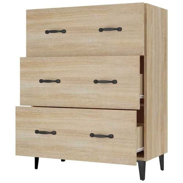 Maison Exclusive - Buffé ek sonoma 69,5x34x90 cm ingenjörsträ