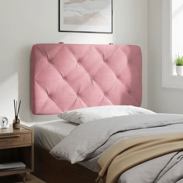 Maison Exclusive - Rosa sänggavelkudde 80 cm sammet