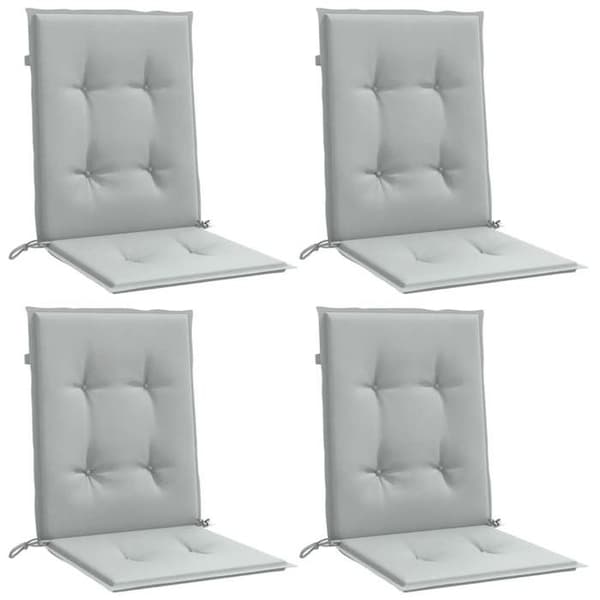 Maison Exclusive - Stolar med låg ryggstöd, 4-pack, ljusgrå blandning ljusgrå blandad