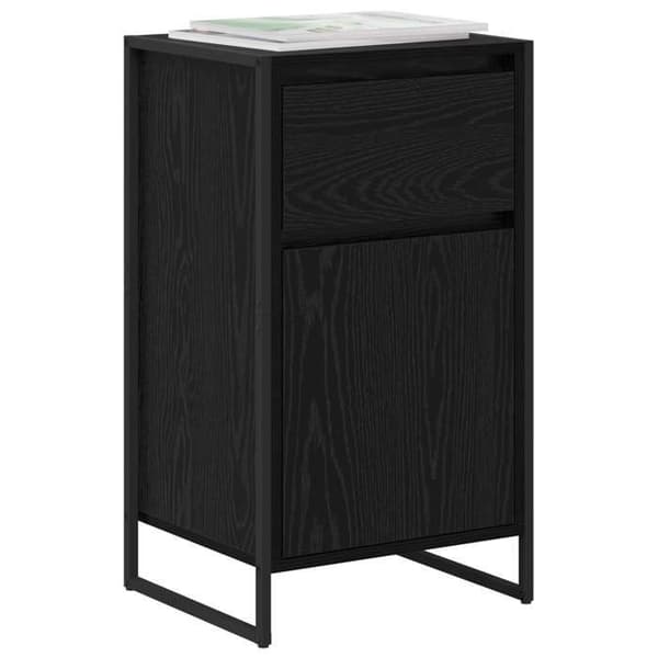 Maison Exclusive - Buffet Sort egetræ 43 x 36 x 75,5 cm Ingeniørtræ