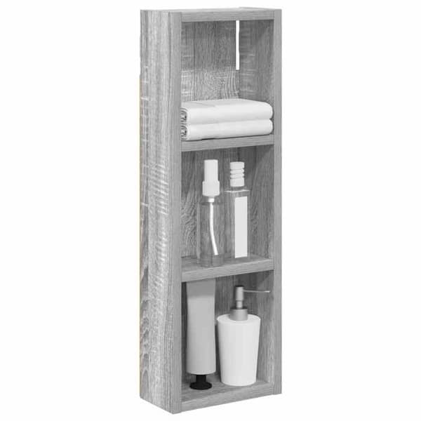 Maison Exclusive - Kylpyhuoneen seinäkaappi Harmaa Sonoma 20 x 10 x 60,5 cm