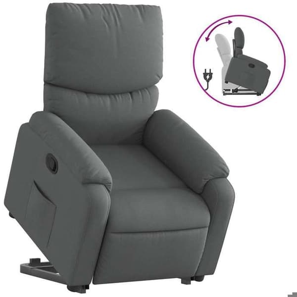 Maison Exclusive - Grått tyg reclinerfåtölj