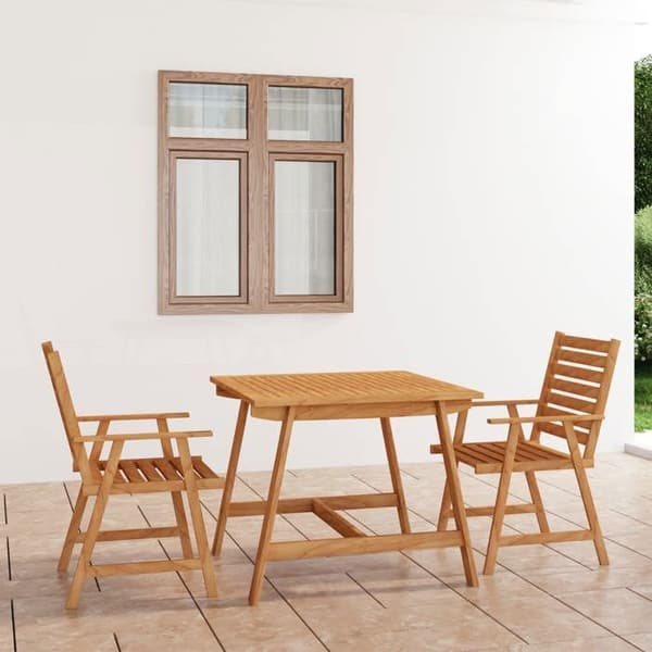 Maison Exclusive - Have spisebordssæt 3 stk Solid akacietræ Varm träfärg (oljefinish)