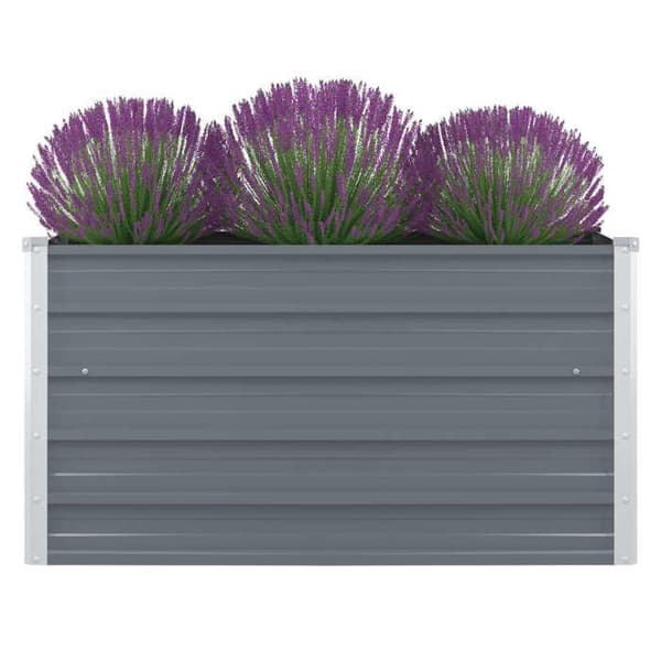 Maison Exclusive - Jardinière 100 x 100 x 45 cm Galvaniserat stål Grå Grå