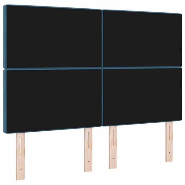 Maison Exclusive - Mörkblå sänggavel 144 cm Sammet